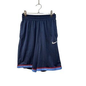 Nike Shorts Adult Small Blue Red Athletic Basketball Gym Embroidered Swoosh Mens